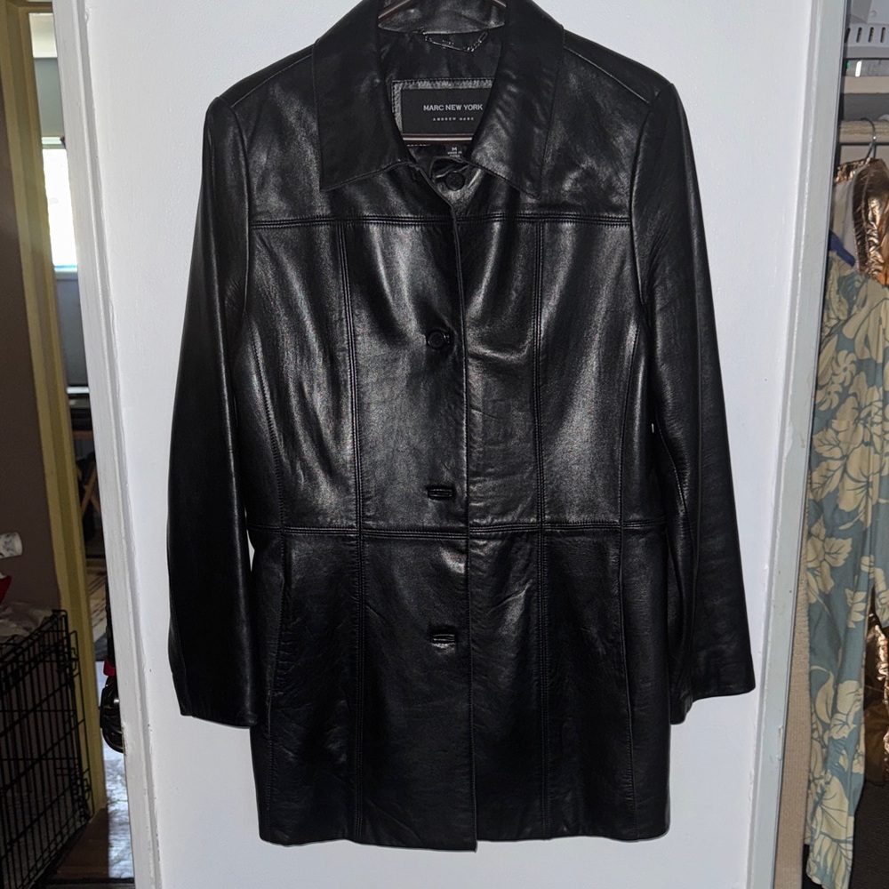 Marc New York Black Leather Outerwear